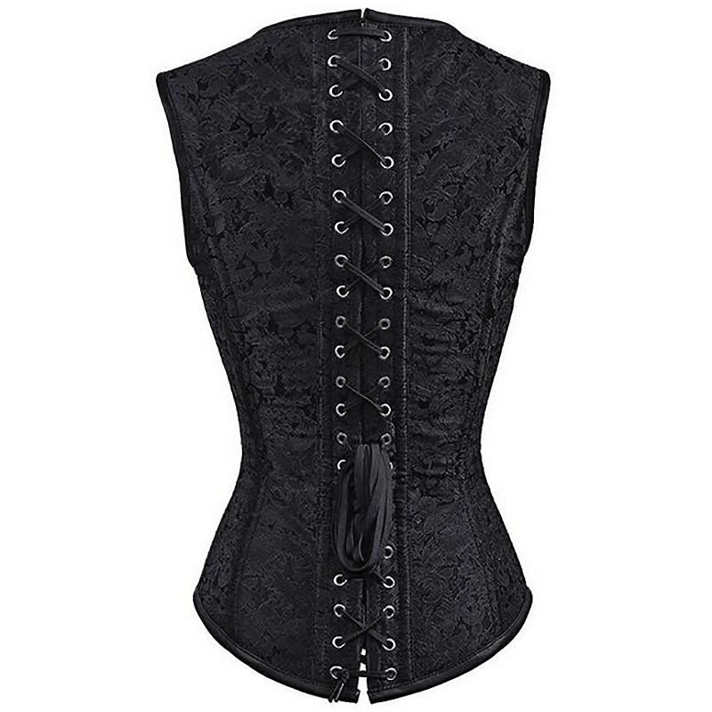 Angelica Gothic Industrial Black Underbust Corset with Side Lacing