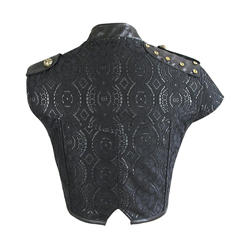 Brocade and Leather Steampunk Corset Bolero – Gothikco