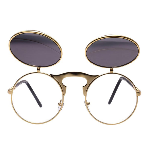 "Goodwin" Vintage Flip-up Lens Steampunk Sunglasses