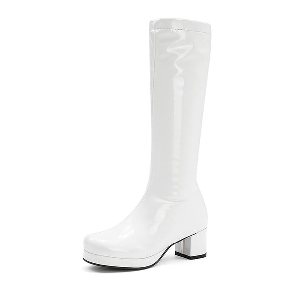 "Gianna" Patent Leather Go-Go Boots