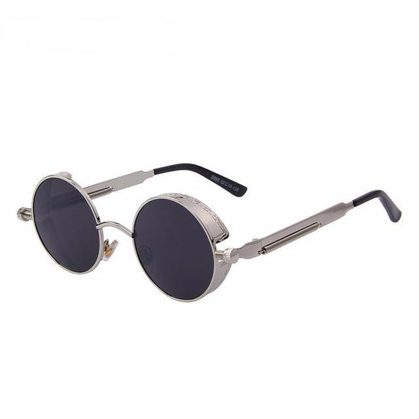 "Edgar" Steampunk Round Lens Sunglasses