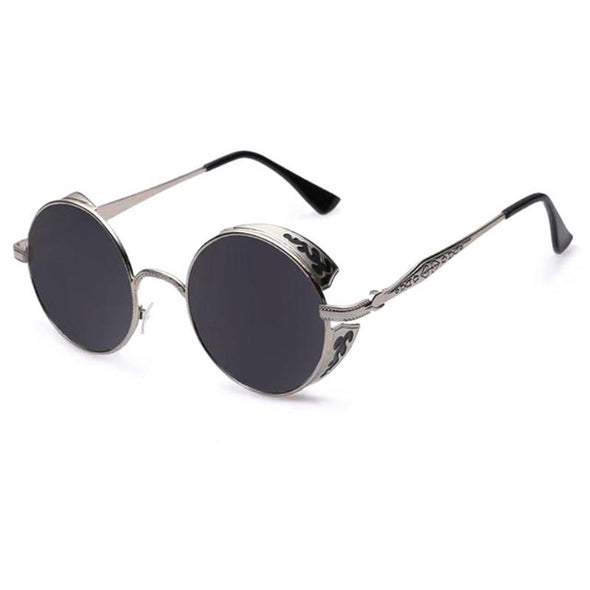"Langdon" Engraved Steampunk Round Lens Sunglasses