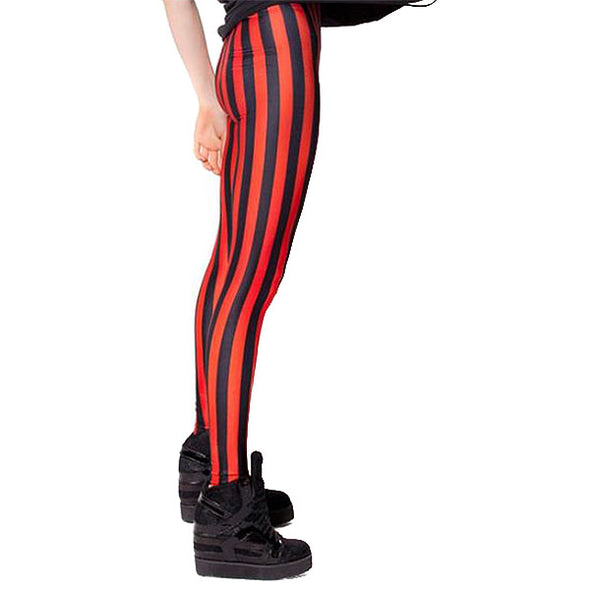 "Freddie" Gothic Stripe Print Leggings