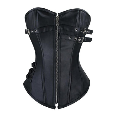 "Sheena" Industrial Gothik PU Leather Overbust Corset